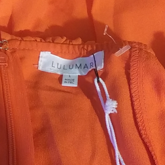 NWT Lulumari L orange strapless mini dress - Picture 4 of 8